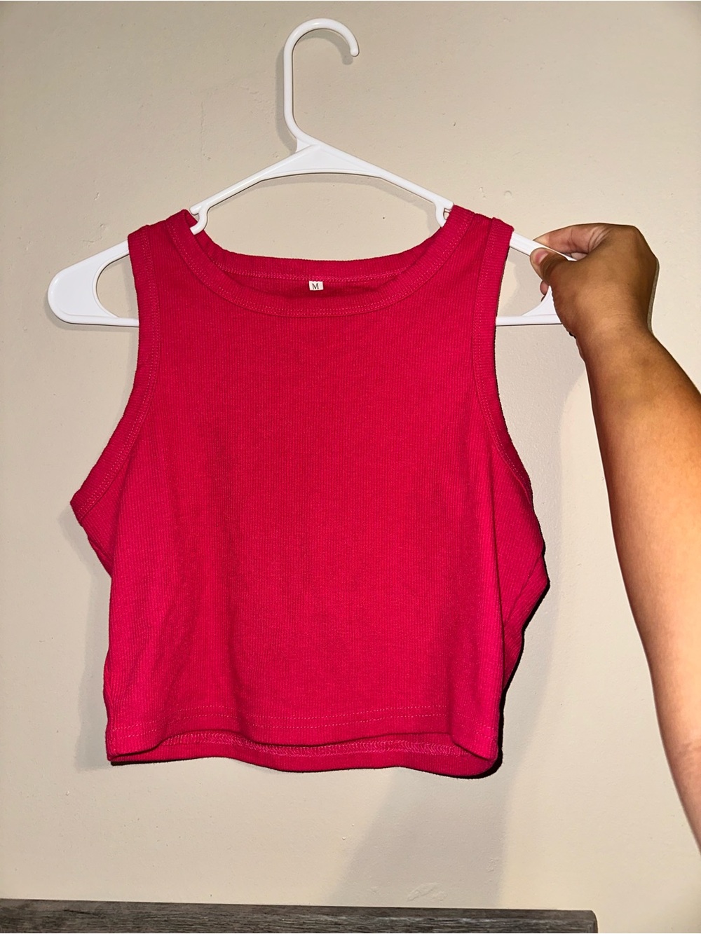 Hot Pink Ribbed Tank Top - Unbranded - Picture 2 of 4